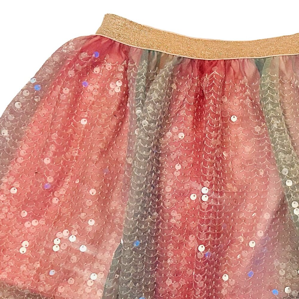 2 Girls size 6 Sequin Skirts (blk and unicorn tone) - Picture 4 of 4
